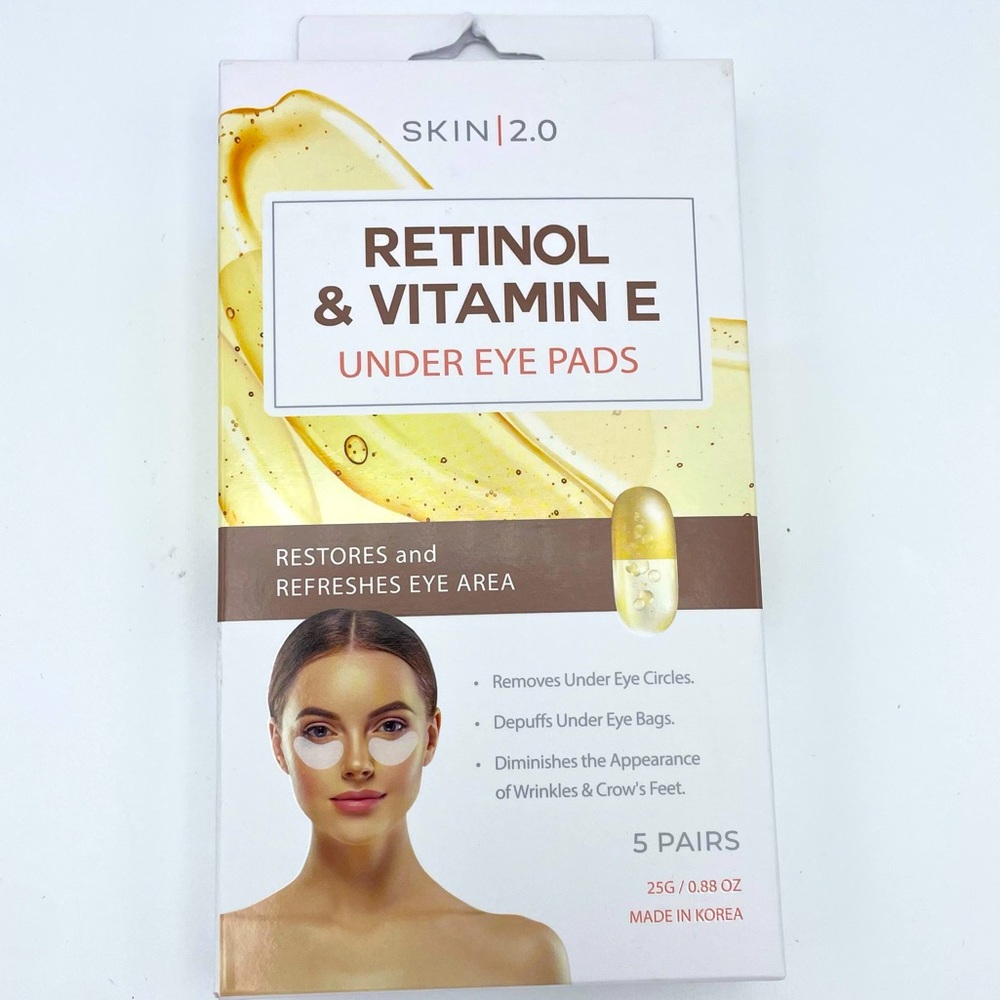 Retinol & Vitamin E Under Eye Pads 5 Pairs NIB